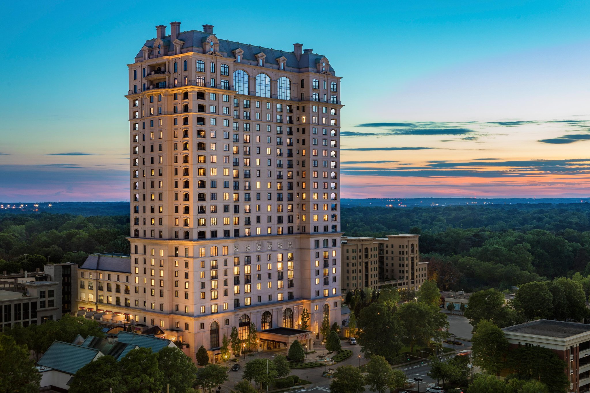 St. Regis luxury high-rise hotel in Buckhead neighborhood of Atlanta, GA