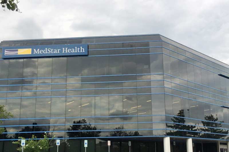 MedStar Greensprings Wet-glazing services provided by Presto Restoration waterproofed commercial caulking services